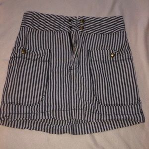 silence + noise striped skirt